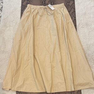 H&M Beige A-Line Drawstring Skirt